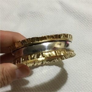 BOTIQUE COLOR GOLD SILVER WIDE SMALL  BRACELET
